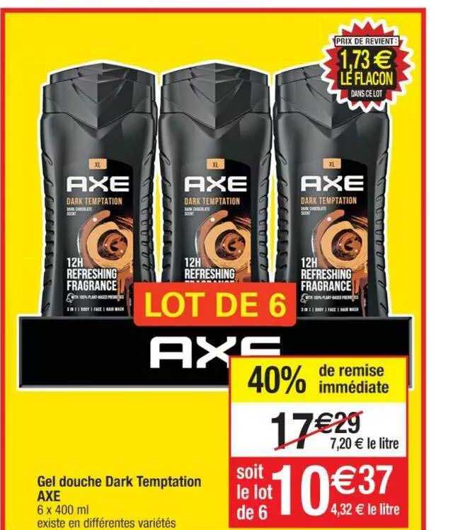 gel douche dark temptation axe