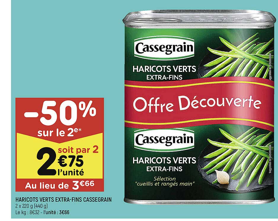 haricots verts extra-fins cassegrain