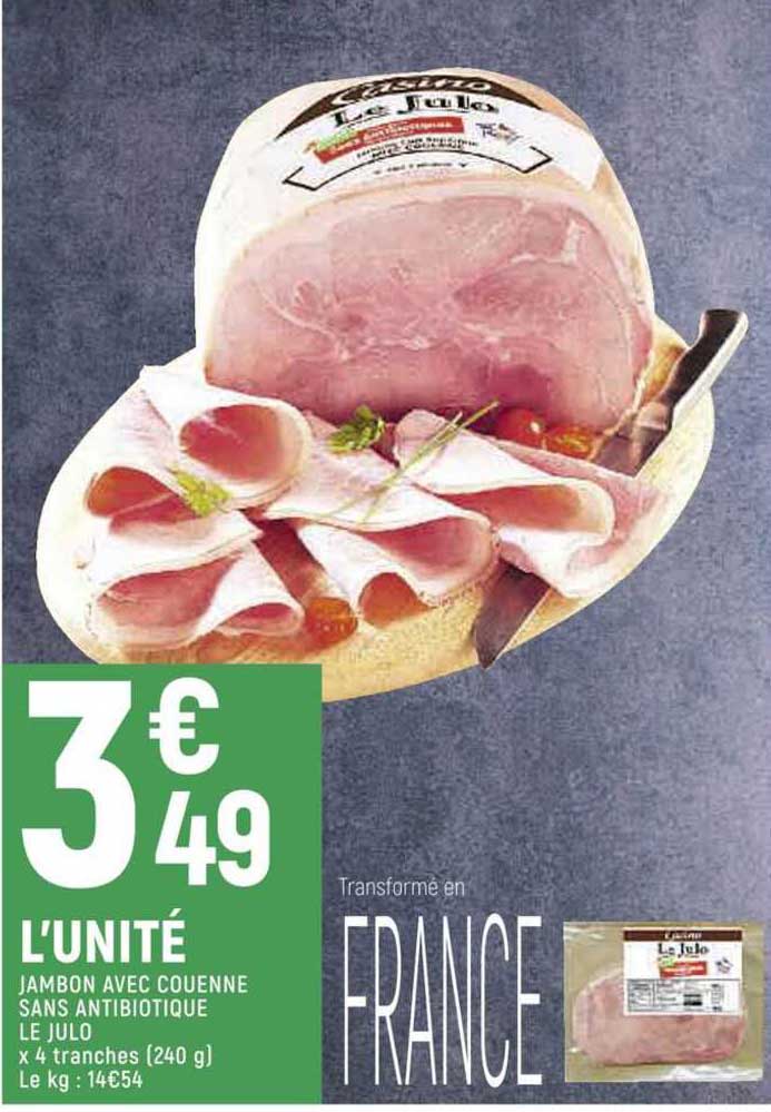 jambon avec couenne sans antibiotique le julo