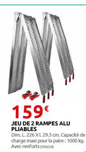 jeu de 2 rampes alu pliables