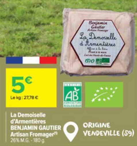 la demoiselle d'armentières benjamin gautier artisan fromager