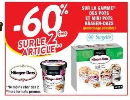 la gamme des pots et mini pots häagen-dazs