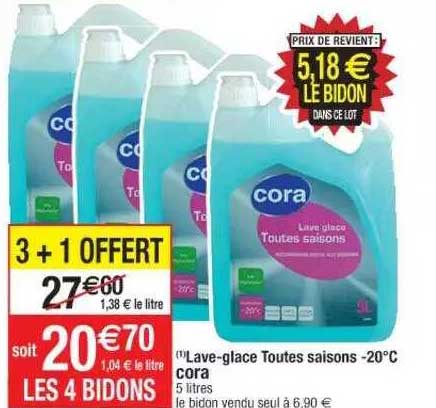 lave-glace toutes saisons -20°c cora