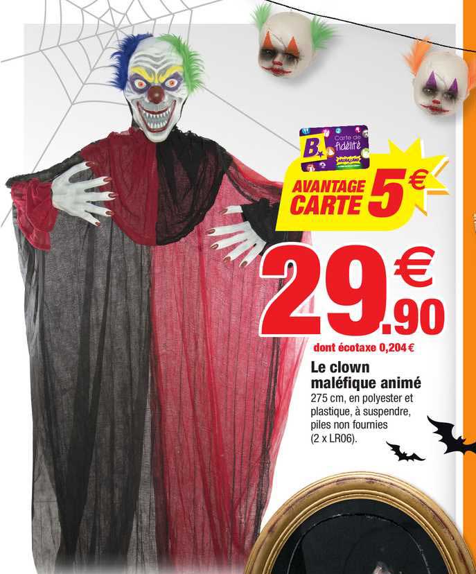 le clown maléfique animé