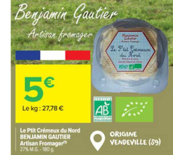 Le Ptit Crémeux Du Nord Benjamin Gautier Artisan Fromager