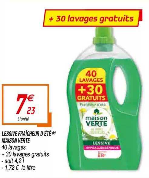 Lessive Fraîcheur D'été Maison Verte