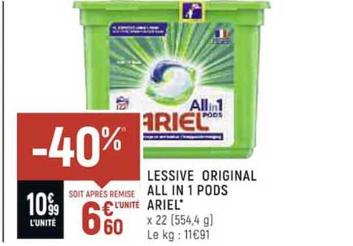 Lessive Original All In 1 Pods Ariel