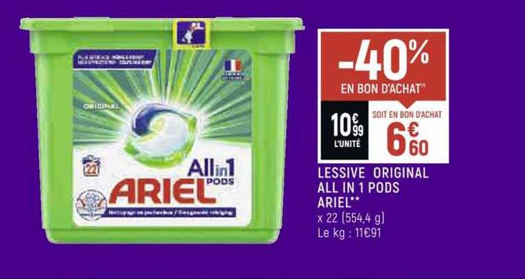 lessive original all in 1 pods ariel