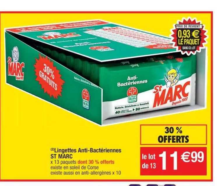 lingettes anti-bactériennes st marc