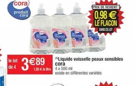 liquide vaisselle peaux sensible cora