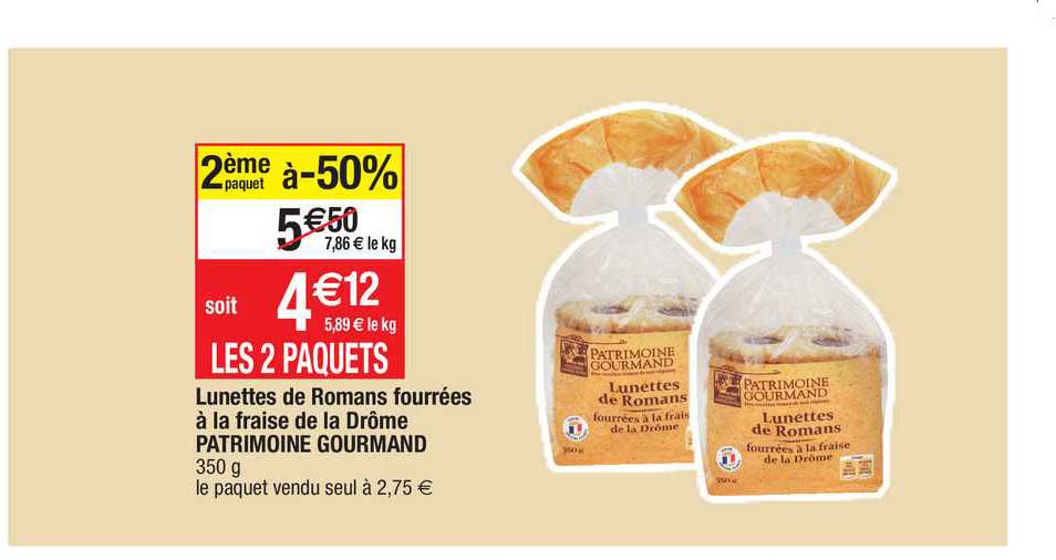 lunettes de romans fourrées à la fraise de la drôme patrimoine gourmand