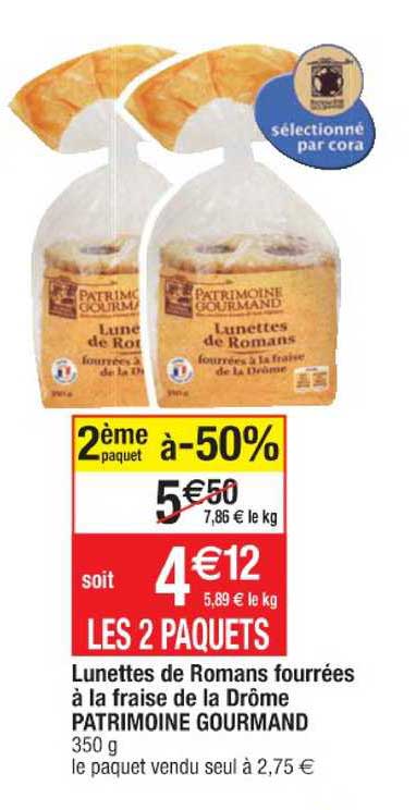 Lunettes De Romans Fourrées à La Fraise De La Drône Patrimoine Gourmand