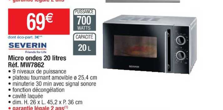 Micro Ondes 20 Litres Severin