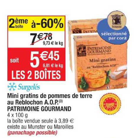 mini gratins de pommes de terre au reblochon a.o.p. patrimoine gourmand