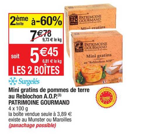 mini gratins de pommes de terre au reblochon a.o.p. patrimoine gourmand