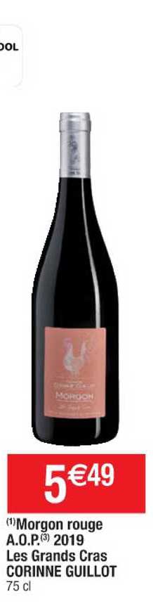 morgon rouge a.o.p. 2019 les grands cras corinne guillot