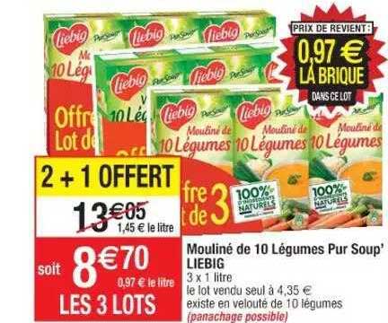 mouliné de 10 légumes pur soup' liebig