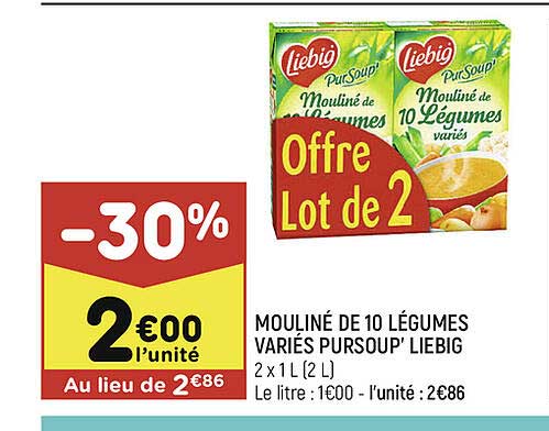 mouliné de 10 légumes variés pursoup' liebig