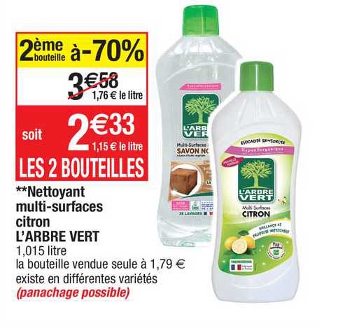 nettoyant multi-surfaces citron l'arbre vert