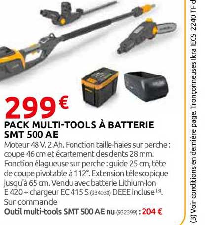 pack multi-tools à batterie smt 500 ae