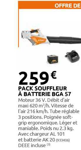 pack souffleur à batterie bga 57