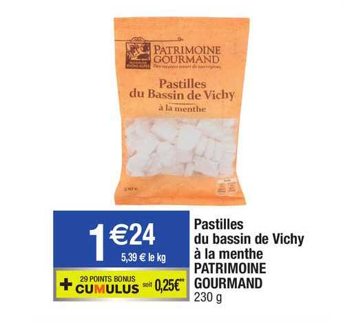 pastilles du bassin de vichy à la menthe patrimoine gourmand