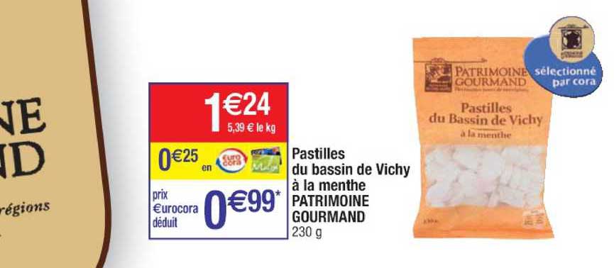 pastilles du bassin de vichy à la menthe patrimoine gourmand
