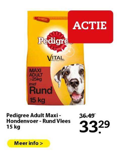 pedigree adult maxi - hondenvoer - rund vlees 15 kg