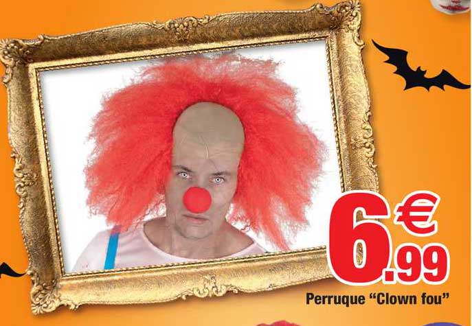 perruque "clown fou"