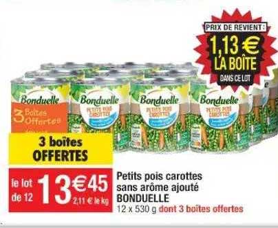 petits pois carottes sans arôme ajouté bonduelle