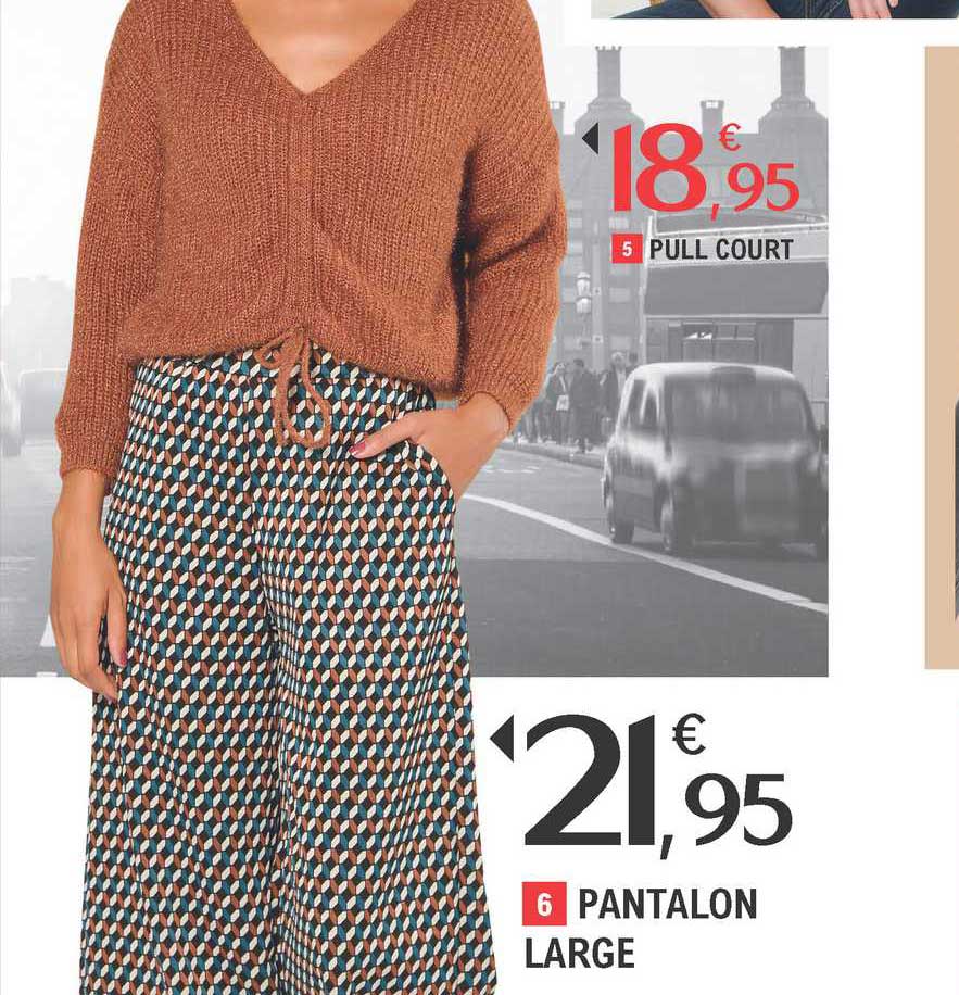 pull court , pantalon large
