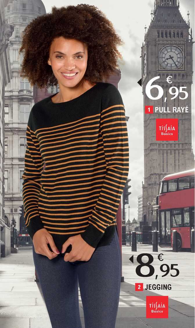 Pull Rayé, Jegging Tissaia