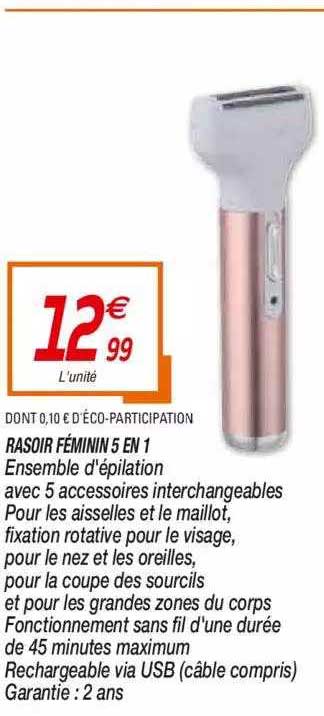 Rasoir Féminin 5 En 1