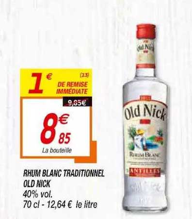 rhum blanc traditionnel old nick