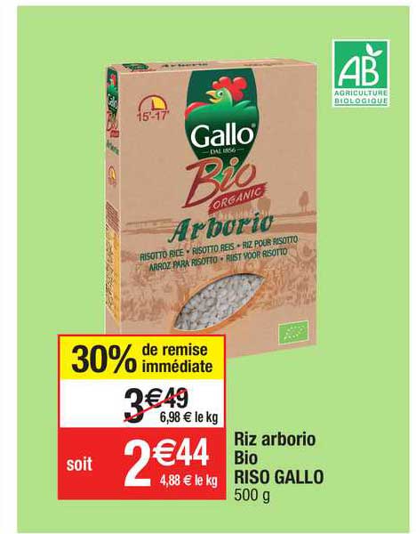 riz arborio bio riso gallo