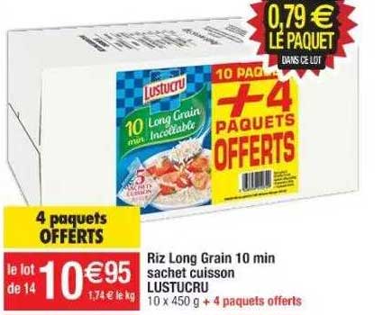 riz long grain 10 min sachet cuisson lustucru
