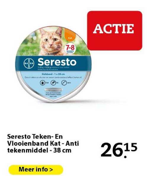 seresto teken- en vlooienband kat - anti tekenmiddel- 38 cm