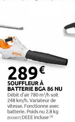 souffleur à batterie bga 86 nu stihl
