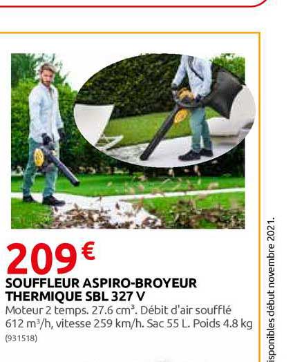 souffleur aspiro-broyeur thermique sbl 327 v