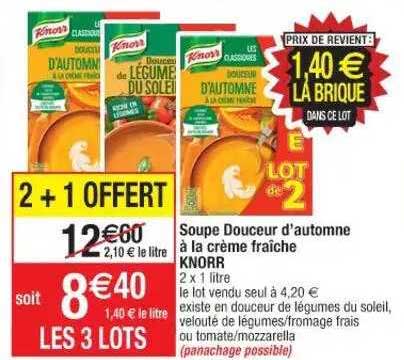 soupe douceur d'automne à la crème fraîche knorr