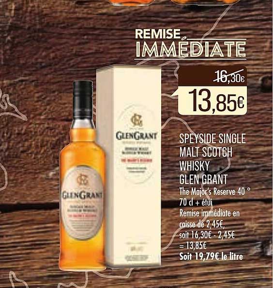 speyside single malt scotch whisky glen granit the major's reserve 40°