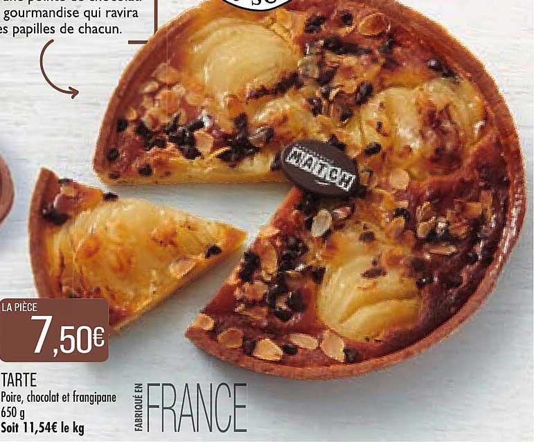 tarte poire chocolat et frangipane