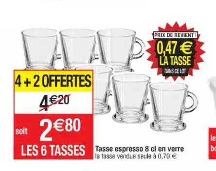 Tasse Espresso 8 Cl En Verre