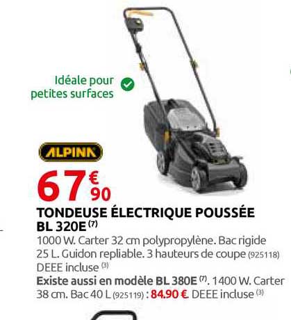 tondeuse électrique poussée bl 320e alpina