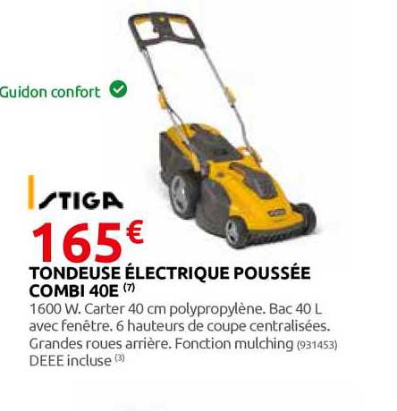 tondeuse électrique poussée combi 40e