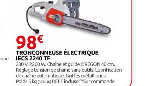 tronçonneuse électrique iecs 2240 tf