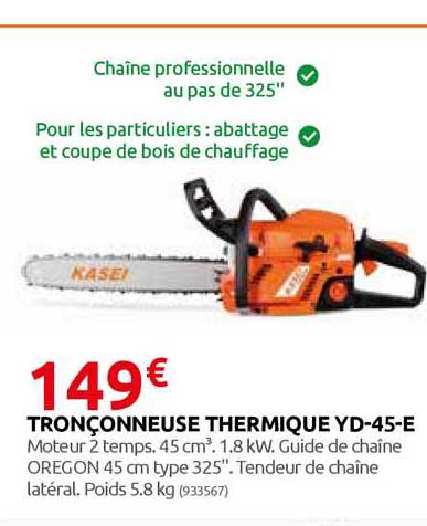 tronçonneuse thermique yd-45-e kasei
