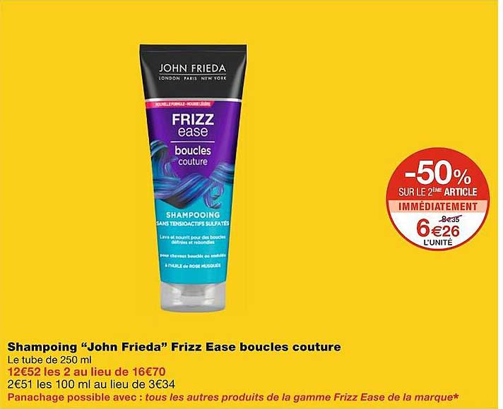 shampoing "john frieda" frizz ease boucles couture