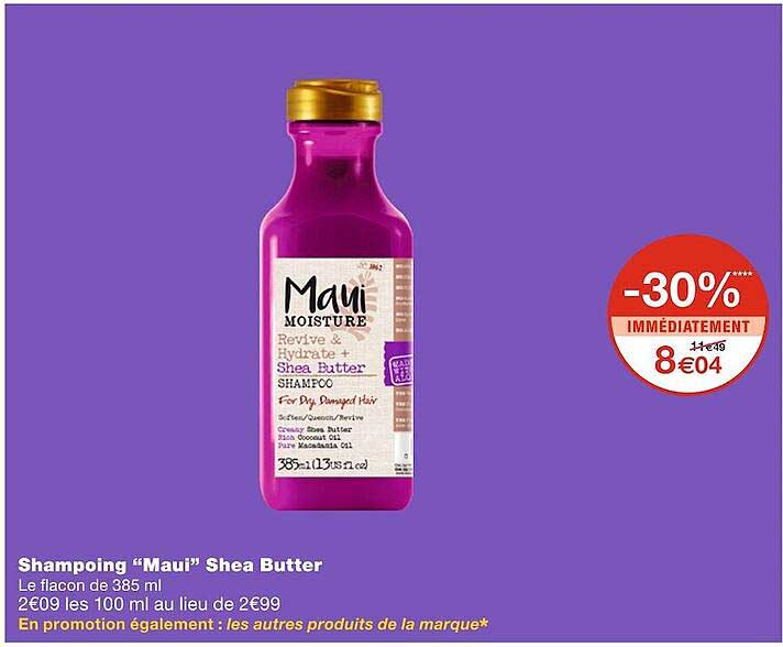 shampoing "maui" shea butter