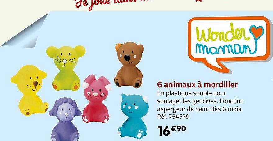 6 Animaux à Mordiller Wonder Maman